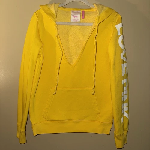 UNDERCOVER Victoria’s Secret ROSA donna M felpa con cappuccio pullover coulisse cappuccio vintage Y2K