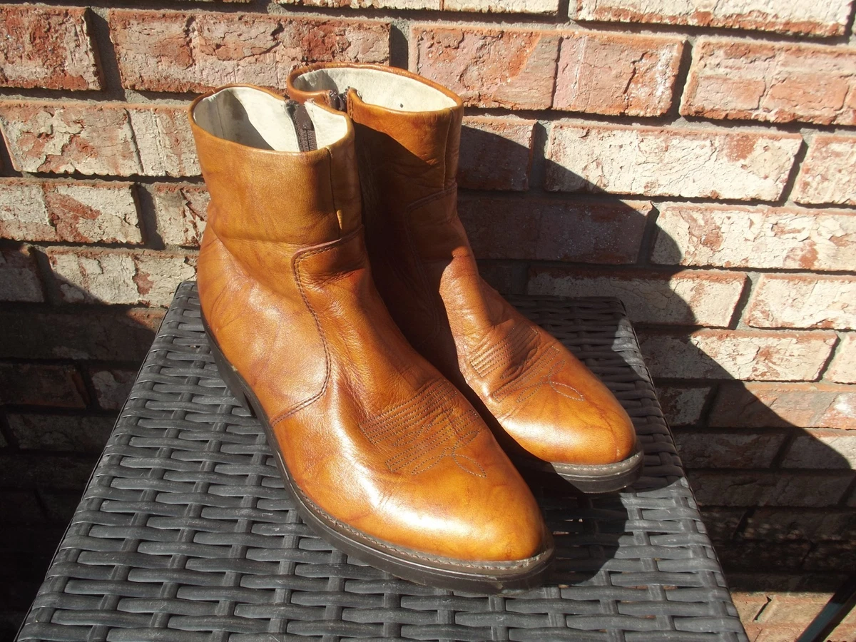 Durango Men\'s Tan Leather Boots - Side Zip - Size 10 1/2 D - Excellent Condition Durango Men main image 4