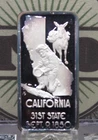 *HAMILTON MINT* 1oz .999 Silver Bullion *CALIFORNIA* 31st State Art Bar ECC&C
