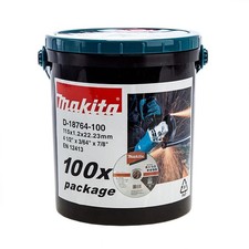 Image of Makita D-18764-100 Thin Inox Cutting Disc 115mm x 1.2mm (pack of 100)