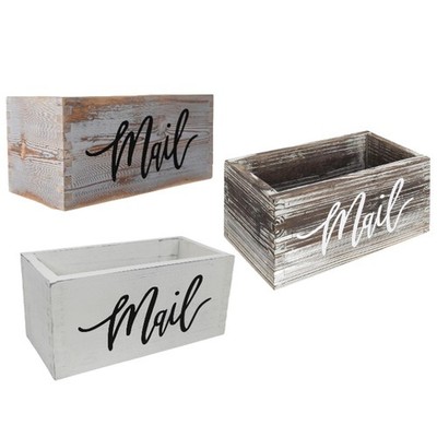 Briefkasten Holz Postfach Schreibtischorganizer Briefsortierer Ablagebox Aus