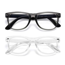 Kids Blue Light Blocking Glasses 2 Pack for Girls Boys Age 3-10