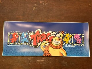 NOS Bally/Midway TROG marquee translite