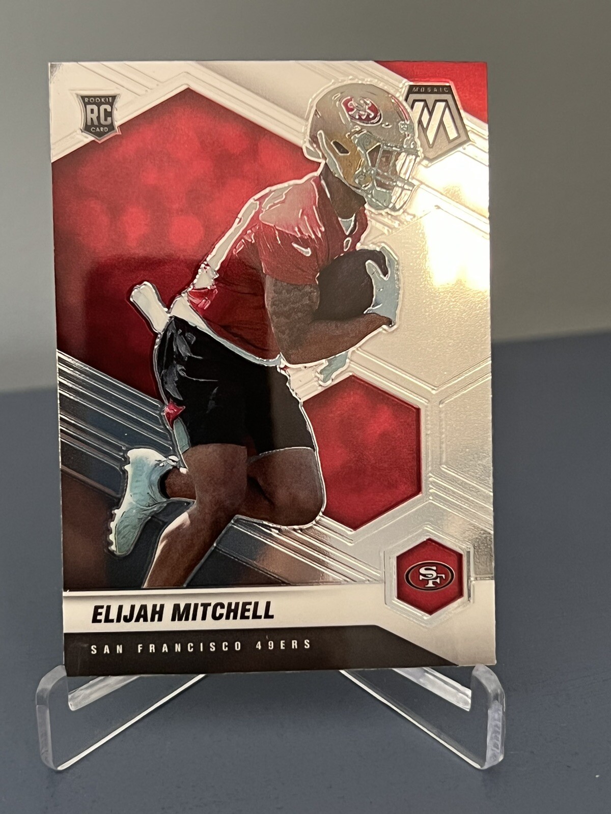 2021 Panini Mosaic ELIJAH MITCHELL ROOKIE RC! 49ers #376 🏈🔥