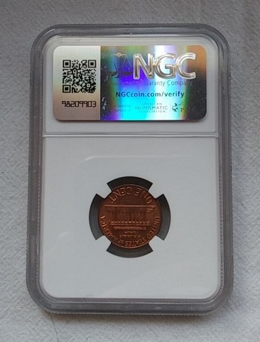 1970 S LARGE DATE NGC MS 64 RB Lincoln Cent HAND SIGNED BY Bill Fivaz - Picture 3 of 4