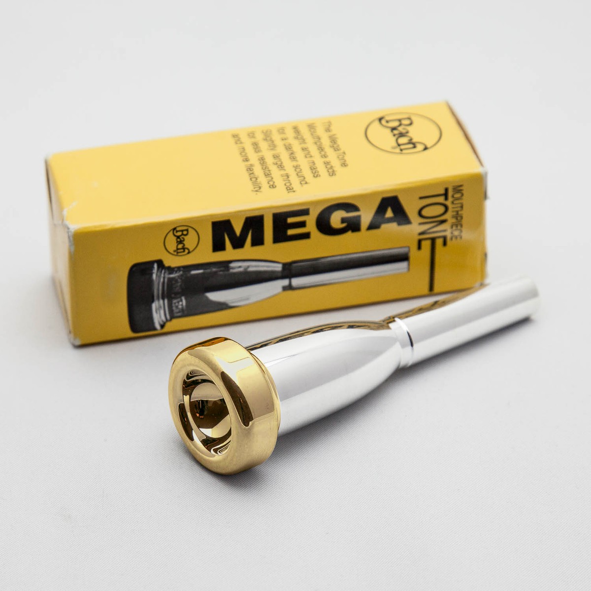 Genuine Bach 24K Gold Rim & Cup Megatone Trumpet Mouthpiece, 7C