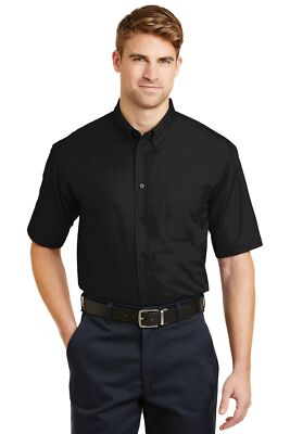 CornerStone Mens Short Sleeve Button Down SuperPro Twill Shirt