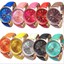 thumbnail 4 - New Fashion Geneva Women Leather Band Stainless Steel Quartz Analog Wrist Watch