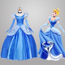 Hot Adult Princess Cinderella Costume Deluxed Stage Fancy Cosplay Dress