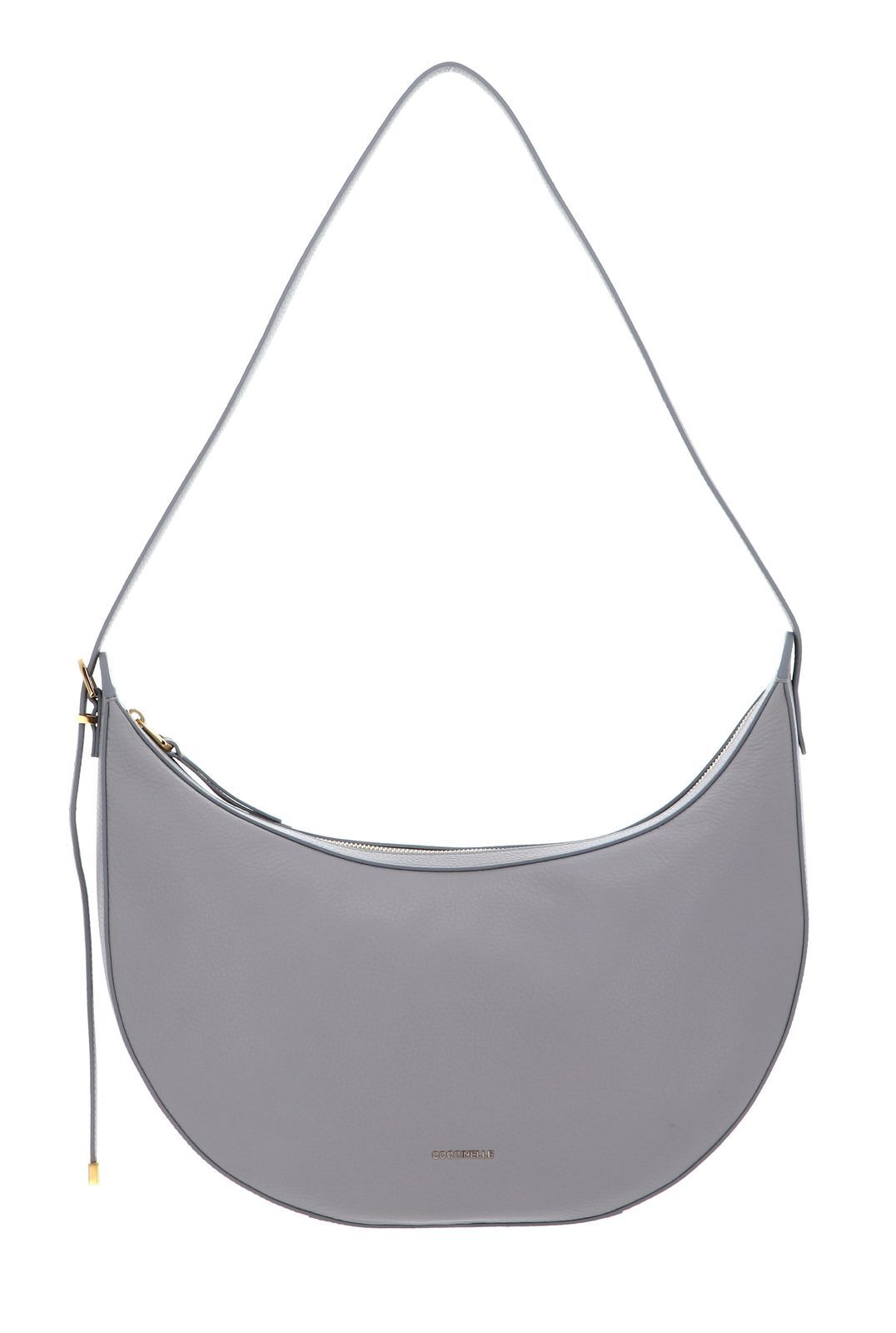 COCCINELLE shoulder bag Handbag Grained Leather Light Grey