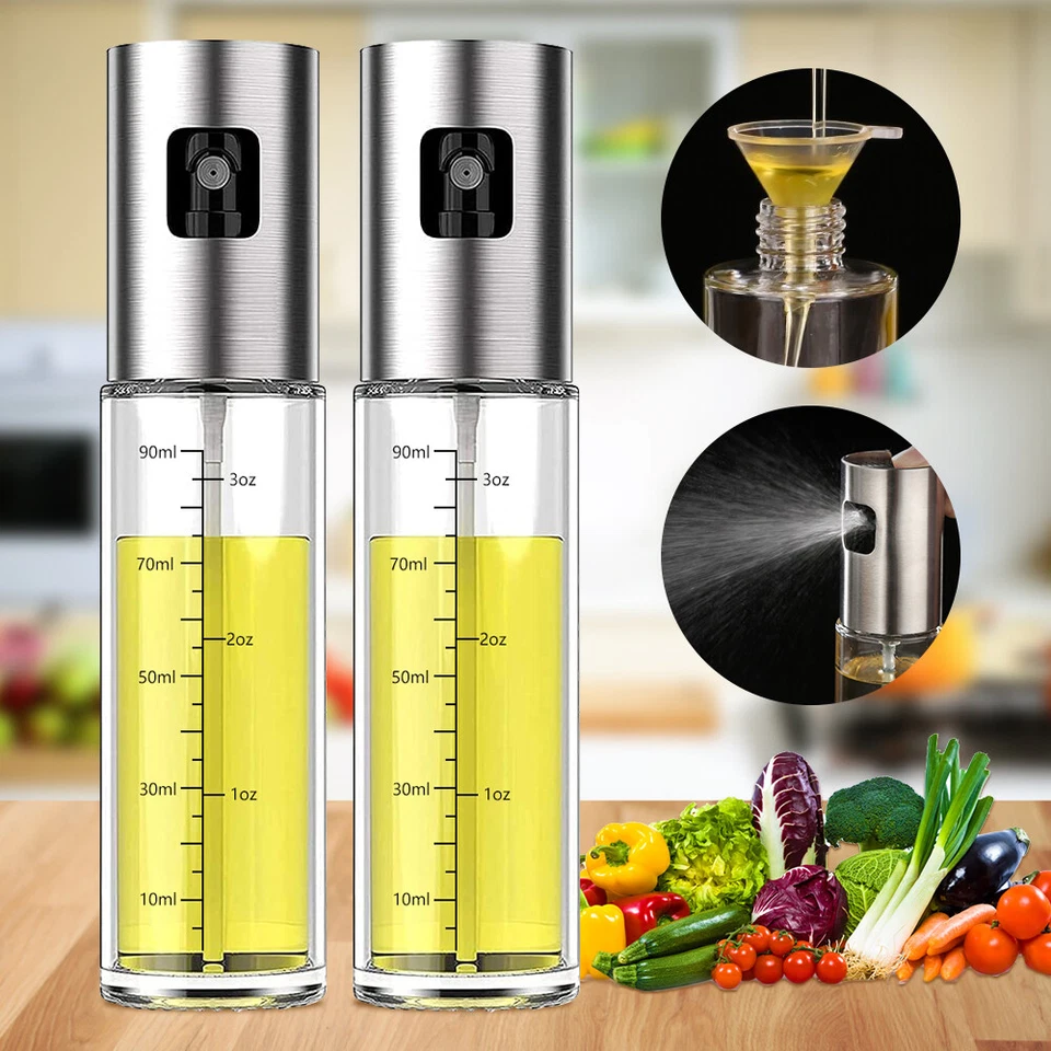 2x Ölsprüher für Speiseöl Sprühflasche Ölzerstäuber Oil Sprayer Ölspender Spray - Bild 2 von 4