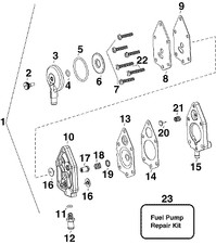 pompa benziana 40 e-tec bassa pressione 5005462 evinrude pompetta ac