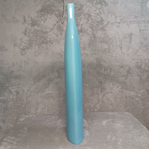 Light Blue X-Large Tall Ceramic Vase Bottle 20.75" Tall 5.25" Wide 3" Deep - Picture 4 of 11