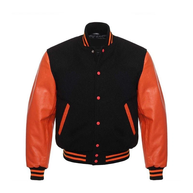 Euro 2024 Football Baseball Wool & Leather Sleeves Varsity Jacket For Unisex