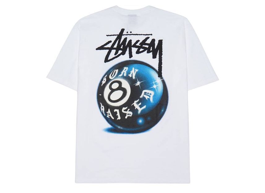 Stussy Born x Raised 8 Ball Tee White Size S-XXL New | eBay