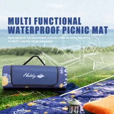 Picnic Blanket Waterproof Beach Mat Camping Travel Sand Free Rug Outdoor Pocket 