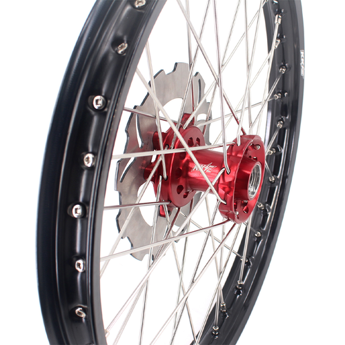 KKE 21/19 MX Dirt Bike Wheels Rims fit Honda CR125R 1998-2001 CR250R 1997-01 Red - Picture 12 of 12