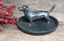 Kleine Schale / Teller mit Hund /Dackel Figur  Antiklook Landhaus ❤NEU❤