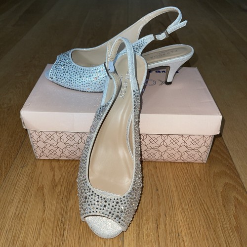 Paradox CelesteWide Fit Silver glitter slingback Shoes Size 40 - Picture 6 of 8