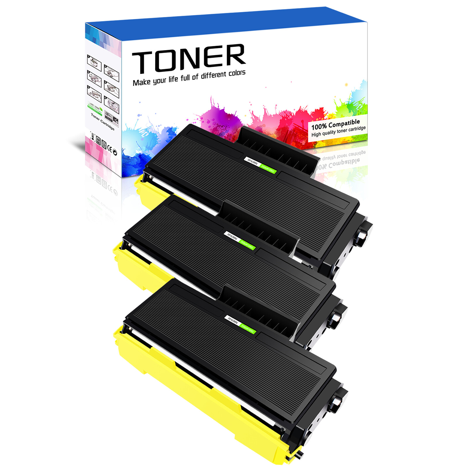 3PK TN580 TN650 Toner For Brother TN-580 HL-5280 HL-5250DN HL-5240LT HL-5240