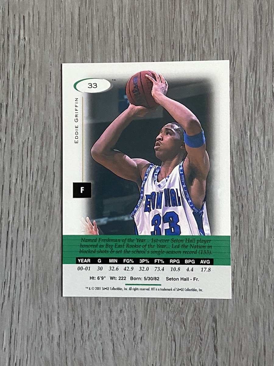 2001-02 NBA SAGE Hit | Eddie Griffin RC | #33 | Seton Hall | eBay