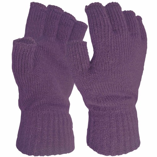 Ladies Handy Glove Thermal Acrylic Spandex Fingerless Winter Gloves - 第 11/12 張圖片