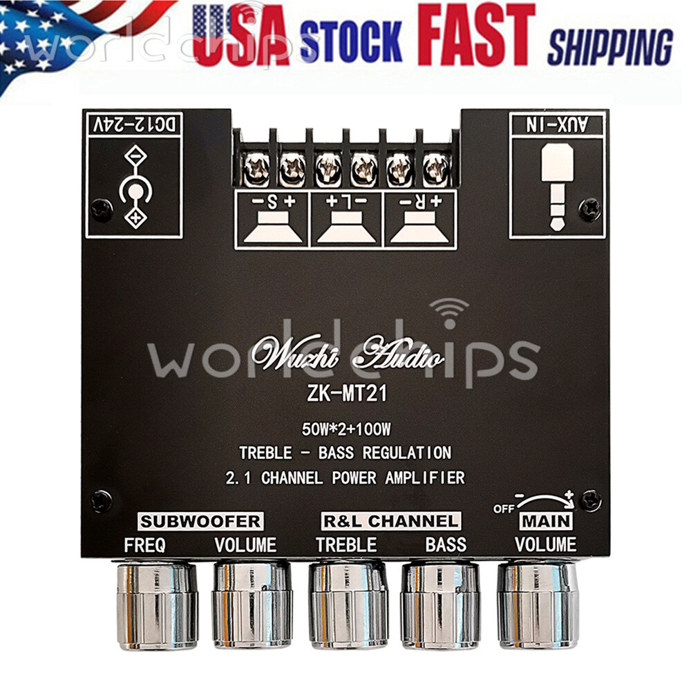 ZK-MT21 2.1Channel Bluetooth Audio Power Amplifier Board Subwoofer 50W+50W+100W