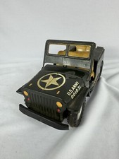 TKK Tin Toy Friction US Army Jeep Made In Japan 001031