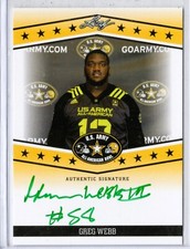 2013 GREG WEBB Leaf Army All-American Bowl Tour Autographs Green Ink /25