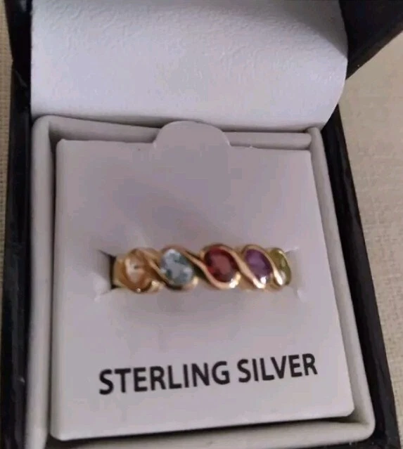 Victoria Townsend 18K Gold over Silver Multi Gemstone Ring Size 7 - Image 3 of 4