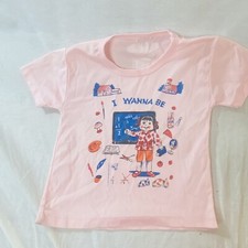 Vintage I Want To Be A Teacher T Shirt Children Short Sleeve Single Stitch