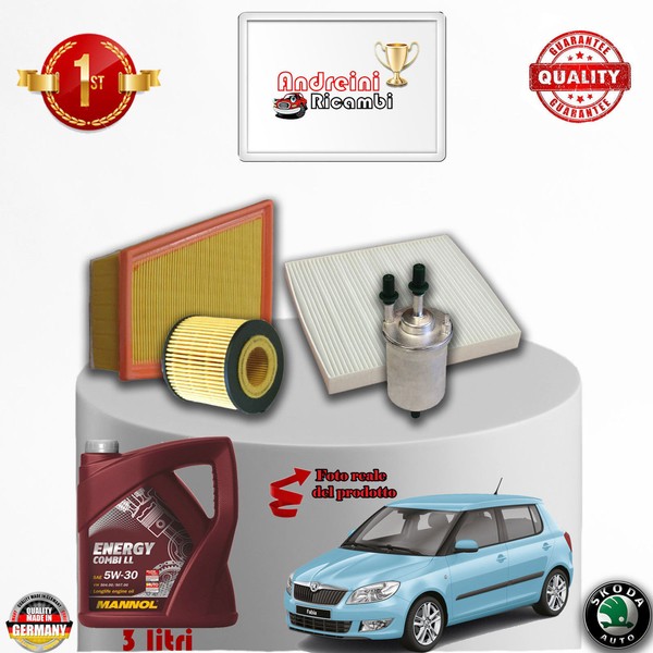 Inspektionskit Filter + ÖL Skoda Fabia II 1.2 12V 51KW 70CV Von 2011->-image