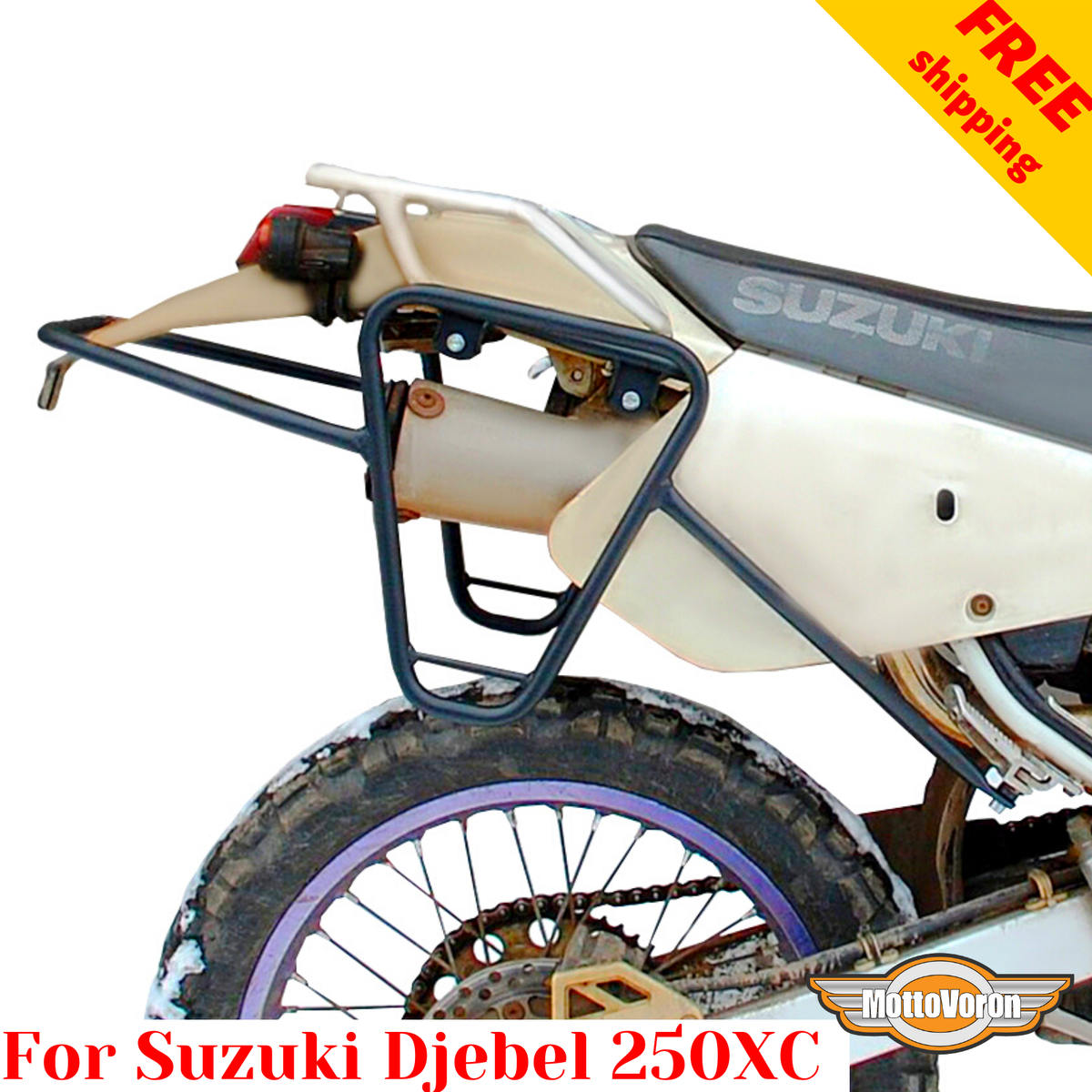 For Suzuki Djebel 250XC Pannier rack 250 XC Side carriers for soft