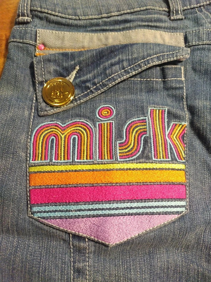 Pantalones Cortos De Colección Raro Miskeen Originales Etiqueta Talla 5 Para Mujer Y2K  Foto 2 de 4