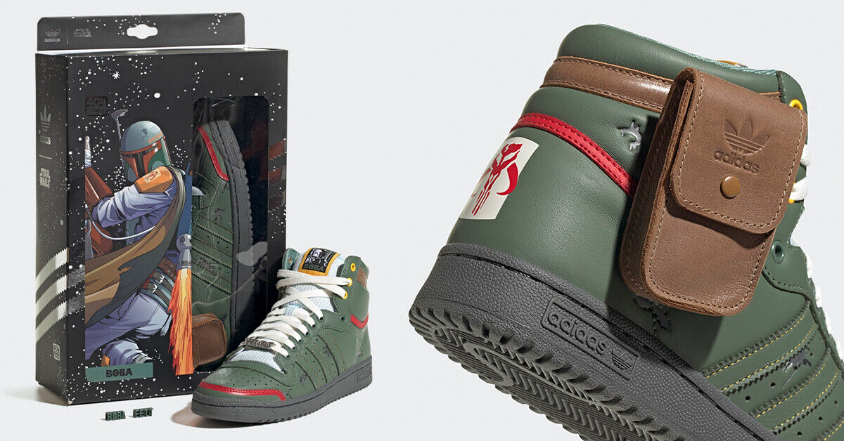 Adidas Top Ten Hi Star Wars Boba Fett Green FZ3465 Fashion