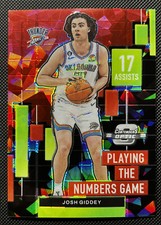 2022-23 Panini Contenders Optic Basketball Josh Giddy Red Ice Playing The Number