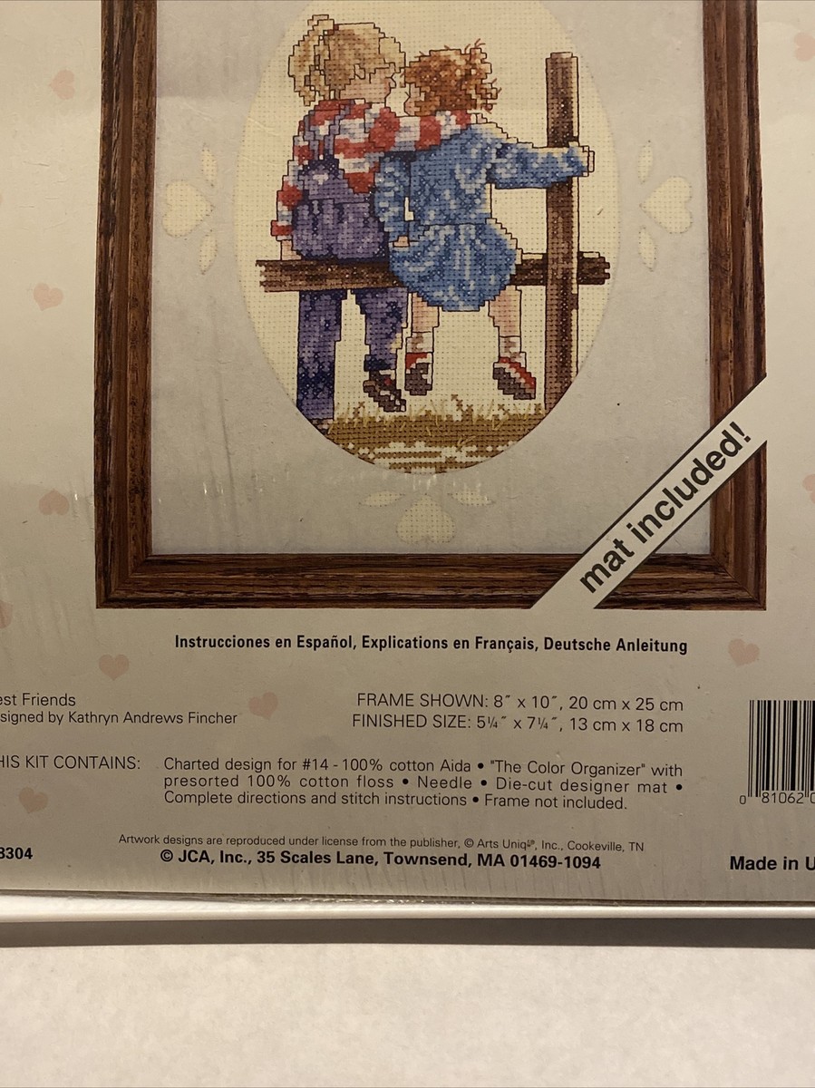 ★23SS★【INSTANTFUNK】★Heart-needlework baseball ca.p★ VTG Cross Stitch Kit JCA Inc. Love Notes from the Heart Best