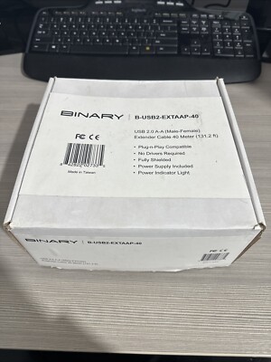 Binary B-USB2-EXTAAP-40 USB 2.0 A Male to A Female Extender Cable