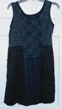 Citron Santa Monica black silk tank small USA witchy whimsy boho