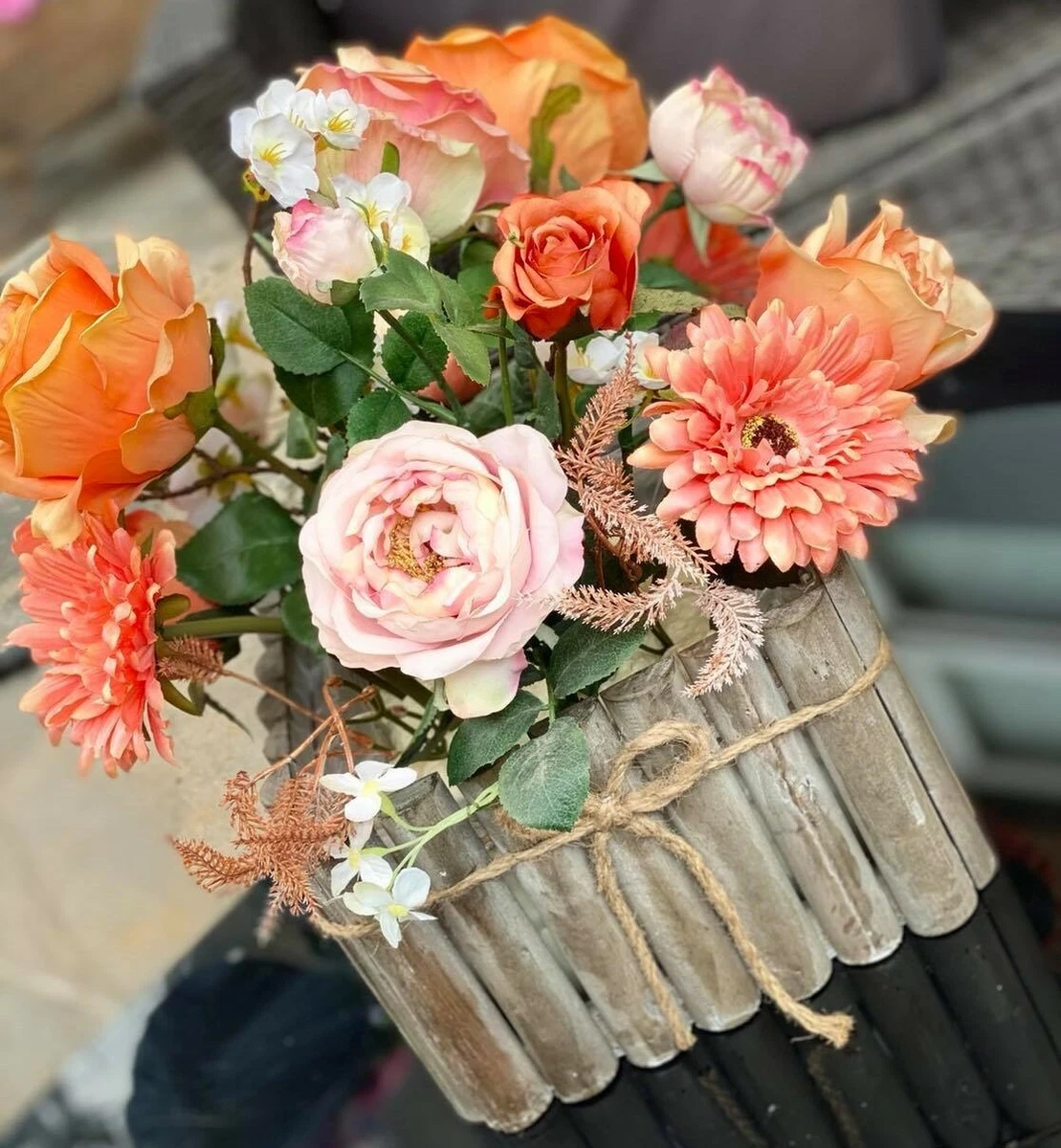 Orange artificial flowers online