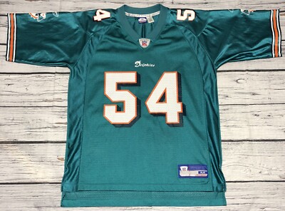 Vintage Reebok Zach Thomas #54 Signed Miami Dolphins Jersey Size