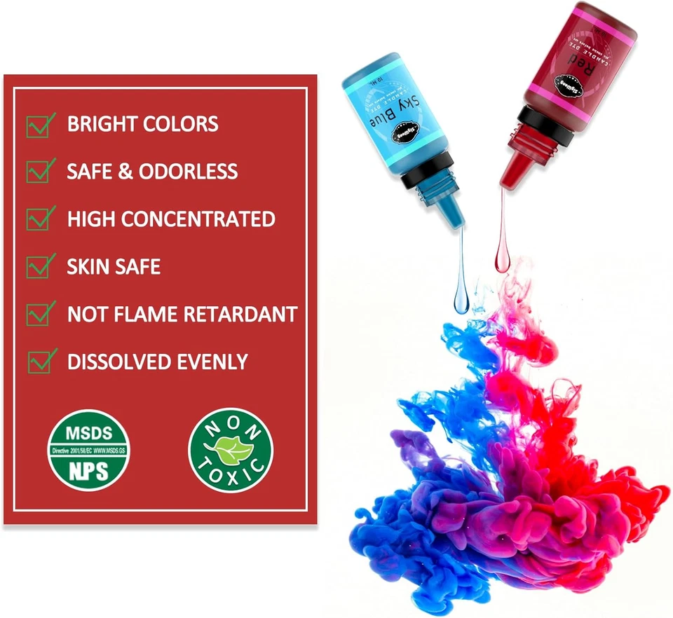 Candle Dye - 24 Colors Liquid Candle Making Dye for DIY Candle Making Supplies K - Image 3 of 4
