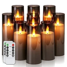 Homemory Decorative Flameless Candles Battery Operated Candles with Remote & ...