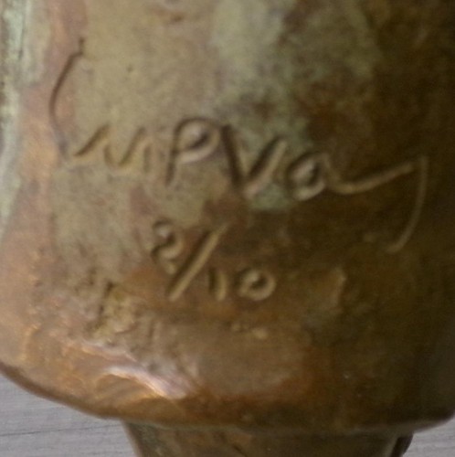 JOSE LUIS CUEVAS BRONZE SCULPTURE "BEATRIZ DEL CARMEN Y JLC" SIGNED AND NUMBERED - Picture 6 of 6