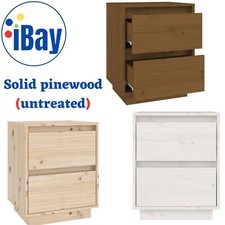 2 Drawers Wooden Bedroom Bedside Cabinet Furniture Storage Nightstand Side Table