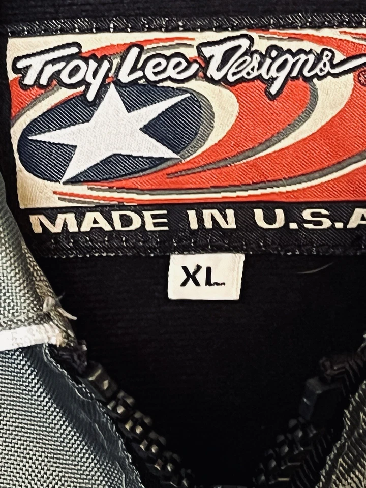 Troy Lee Designs Men's Size XL Jacket Made In The USA reflective Piping Vintage - Image 4 of 4