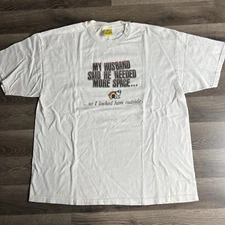 VTG Big Dog T Shirt Fits Large Need More Space Locked Outside Funny 2000s Y2K