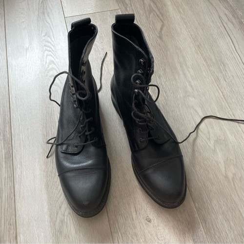 Rockport Leather Boots lace up womens Black (size 7.5) vibram morflex combat - Picture 7 of 9