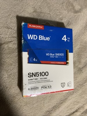 WD Blue 4TB SANDISK SN5100 NVMe SSD - M.2 2280 Internal SSD 6,900MB/s Storage