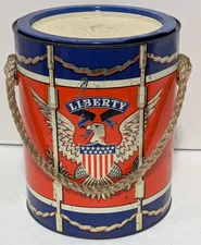 Vintage Prestige Liberty American Eagle Tin/Metal Ice Bucket Cooler Patriotic